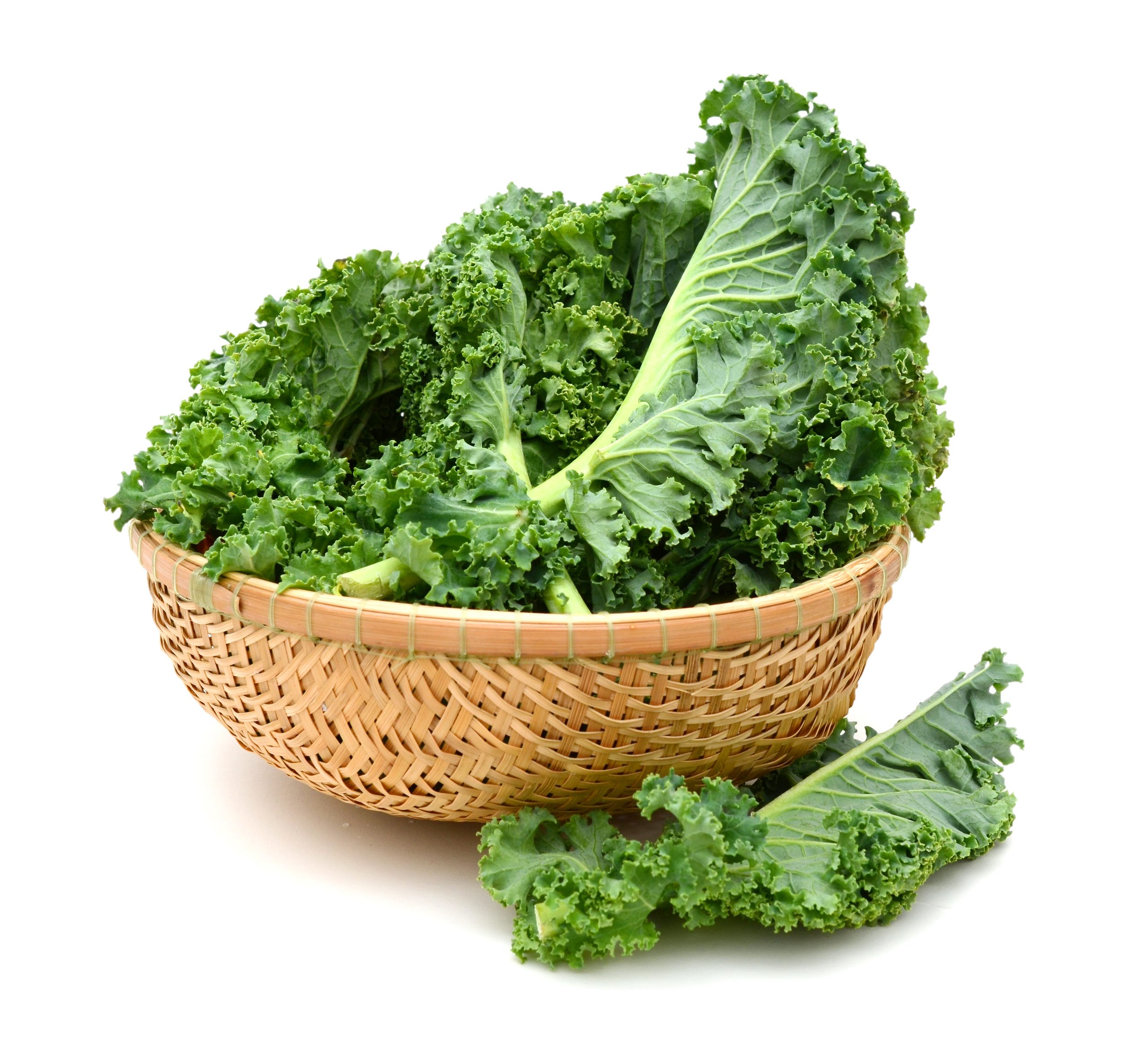 Basket of fresh kale