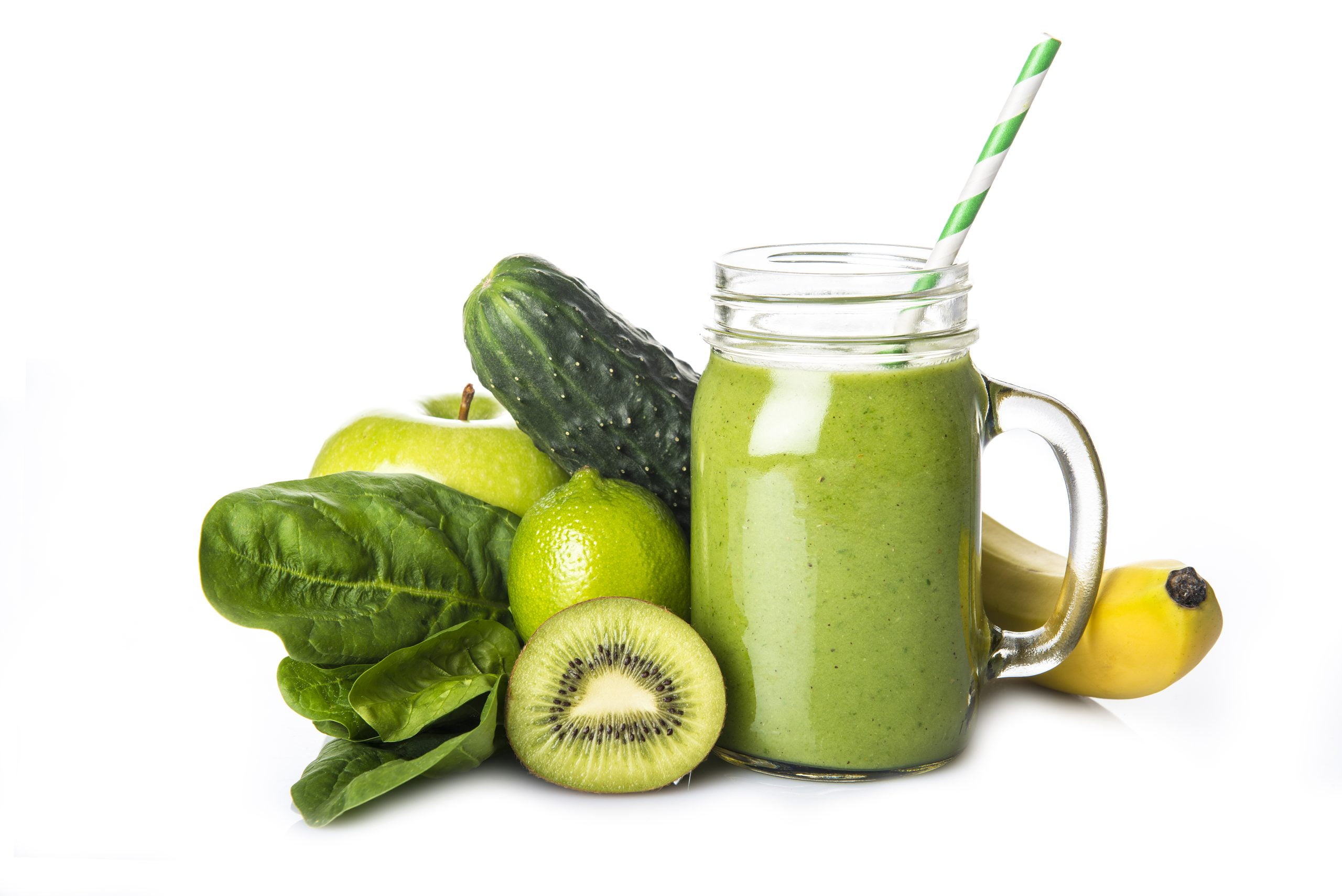 Green fruit and veggie smoothie