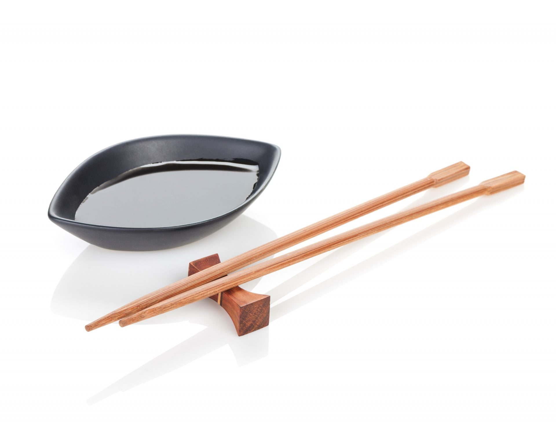 Chop sticks and bowl of soy sauce