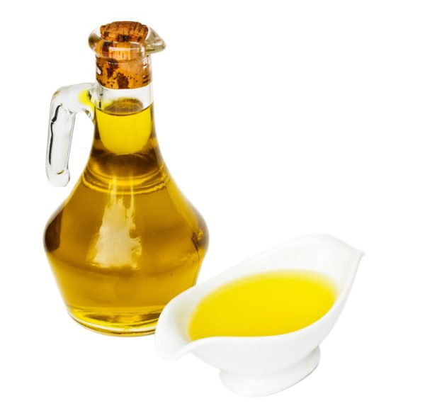 Olive oil in glass