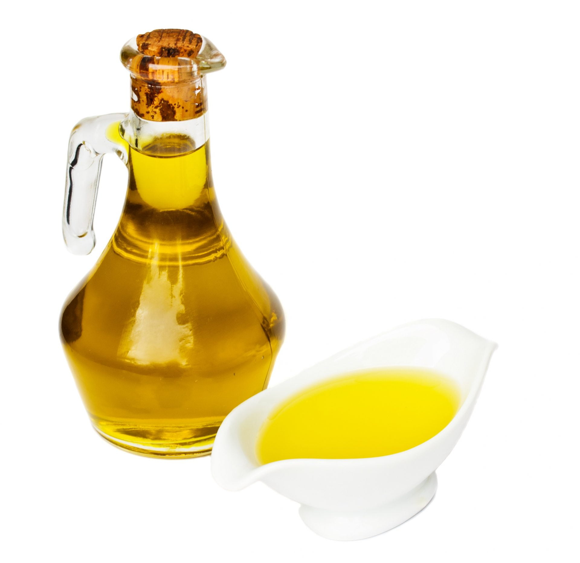 Olive oil in glass