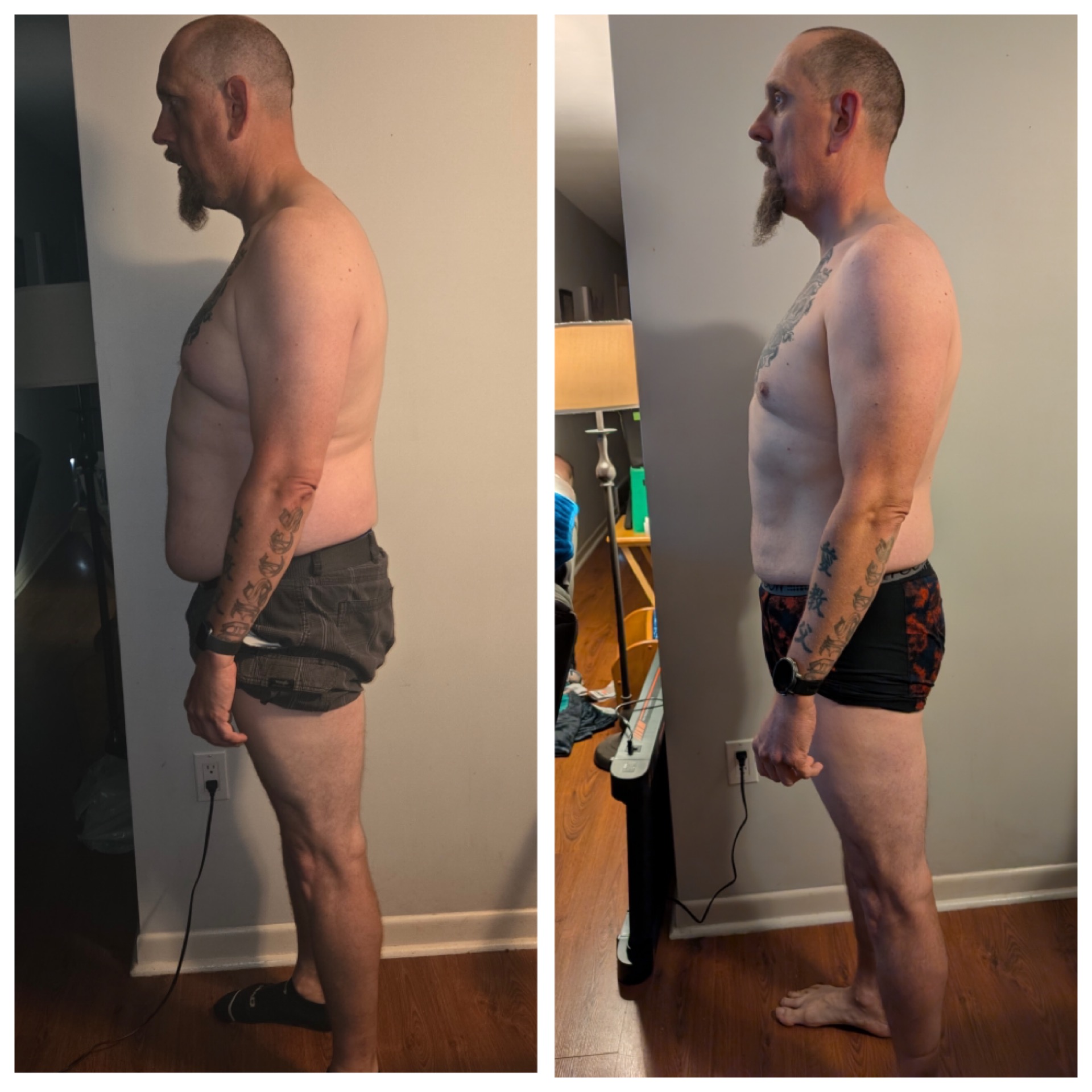 Andrew loses weight and changes body composition